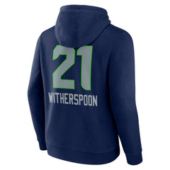 Devon Witherspoon Seattle Seahawks Team Wordmark Player Name & Number Pullover Hoodie - College Navy - NFL