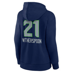 Devon Witherspoon Seattle Seahawks Women's Team Wordmark Player Name & Number Pullover Hoodie - College Navy - NFL
