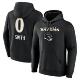 Roquan Smith Baltimore Ravens Team Wordmark Player Name & Number Pullover Hoodie - Black - NFL