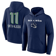 Jaxon Smith-Njigba Seattle Seahawks Team Wordmark Player Name & Number Pullover Hoodie - College Navy - NFL