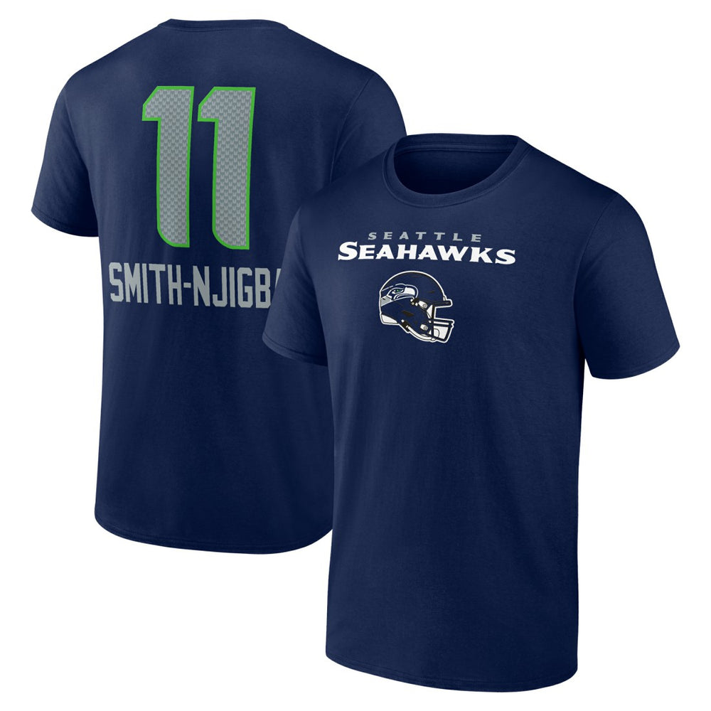 Jaxon Smith-Njigba Seattle Seahawks Team Wordmark Player Name & Number T-Shirt - College Navy - NFL