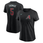 Alek Thomas Arizona Diamondbacks Nike Women's 2024 Fuse Name & Number T-Shirt Sale