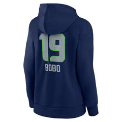 Jake Bobo Seattle Seahawks Women's Team Wordmark Player Name & Number Pullover Hoodie - College Navy - NFL