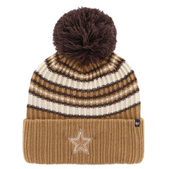 Dallas Cowboys '47 Women's Espresso Cuffed Knit Hat with Pom - Brown - 47 brand