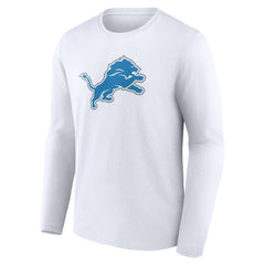 Detroit Lions Primary Logo Long Sleeve T-Shirt - White - NFL