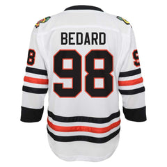 Connor Bedard Chicago Blackhawks Youth Away Replica Player Jersey - White | NHL Lifestyle