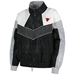 Chicago Bulls The Wild Collective Women's Courtside Half-Zip Track Jacket Black