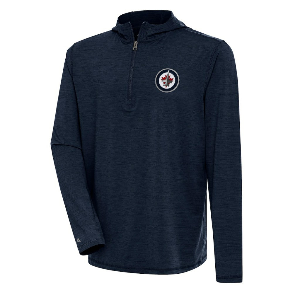 Winnipeg Jets Antigua Tidy Quarter-Zip Pullover Hoodie - Heather Navy | NHL online
