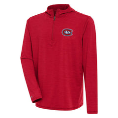 Montreal Canadiens Antigua Tidy Quarter-Zip Pullover Hoodie - Heather Red | NHL sale