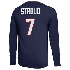 C.J. Stroud Houston Texans Majestic Threads Name & Number Long Sleeve T-Shirt – Navy - NFL