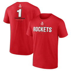 Amen Thompson Houston Rockets Behind The Back Name & Number T-Shirt Red