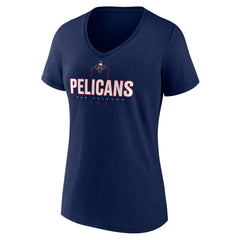 Zion Williamson New Orleans Pelicans Women's Behind The Back Name & Number V-Neck T-Shirt Navy