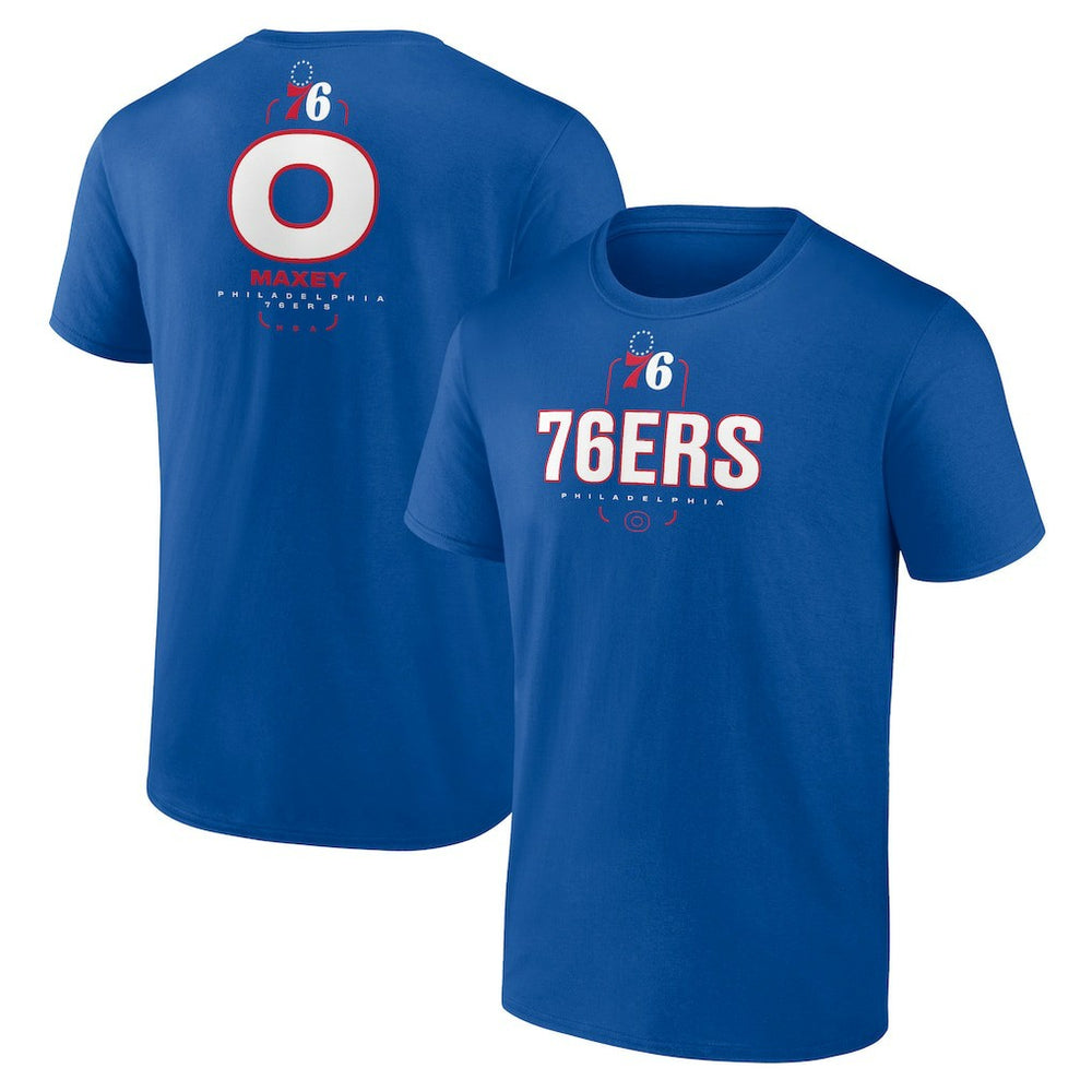 Tyrese Maxey Philadelphia 76ers Behind The Back Name & Number T-Shirt Royal