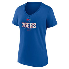 Joel Embiid Philadelphia 76ers Women's Behind The Back Name & Number V-Neck T-Shirt Royal