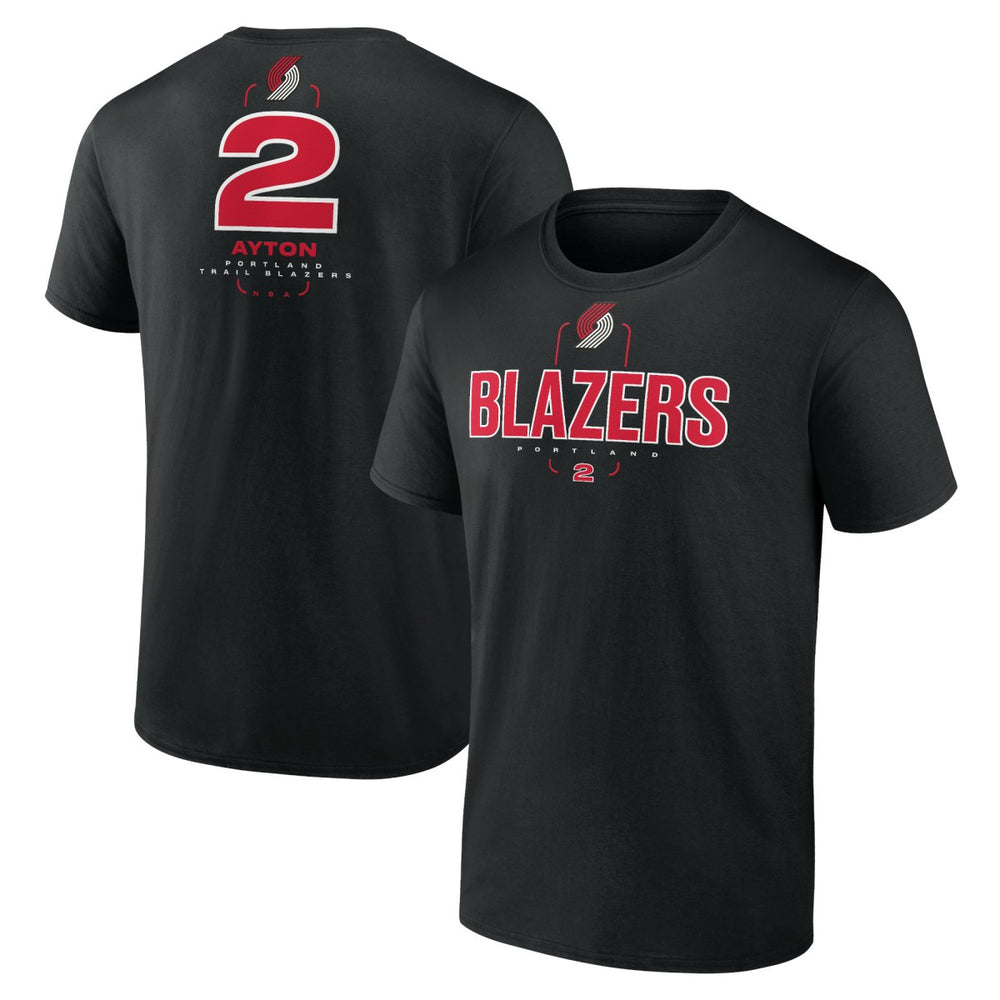 Deandre Ayton Portland Trail Blazers Behind The Back Name & Number T-Shirt Black