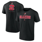 Deandre Ayton Portland Trail Blazers Behind The Back Name & Number T-Shirt Black