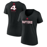 Scottie Barnes Toronto Raptors Women's Behind The Back Name & Number V-Neck T-Shirt Black