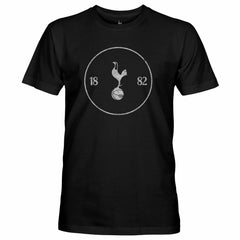 Tottenham Hotspur 1863FC Mono Crest Slub T-Shirt Black