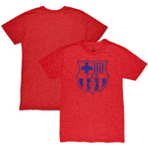Barcelona 1863FC Mono Crest Twisted Tri-Blend Slub T-Shirt Red