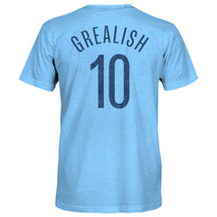 Jack Grealish Manchester City 1863FC Player Name & Number Twisted Tri-Blend Slub T-Shirt Sky Blue