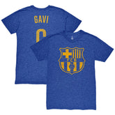 Gavi Barcelona 1863FC Player Name & Number Twisted Tri-Blend Slub T-Shirt Heather Royal
