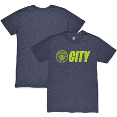 Manchester City 1863FC Lockup Twisted Tri-Blend Slub T-Shirt Heather Navy