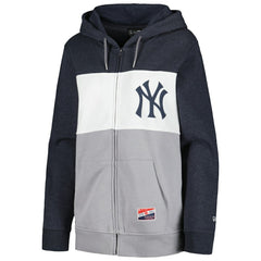 New York Yankees New Era Women's Color Block Full-Zip Hoodie Jacket Near Me