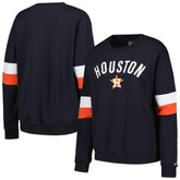 Houston Astros New Era Women's Game Day Crew Pullover Sweatshirt Outlet