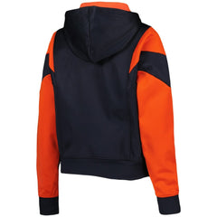 Houston Astros New Era Women's Color Block Fleece Quarter-Zip Hoodie Outlet