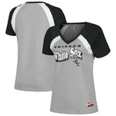 Chicago White Sox New Era Women's Heathered Raglan V-Neck T-Shirt Online