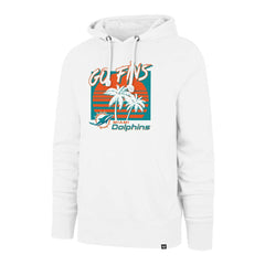 Miami Dolphins '47 Go Fins Regional Headline Pullover Hoodie - White - 47 brand