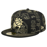 New Era Phoenix Suns 59FIFTY Day Allover Print Stencil Fitted Hat Black