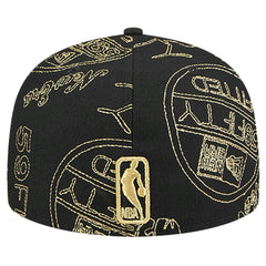 New Era Miami Heat 59FIFTY Day Allover Print Stencil Fitted Hat Black