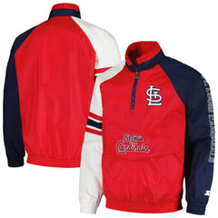 St. Louis Cardinals Starter Elite Raglan Half-Zip Jacket for sale
