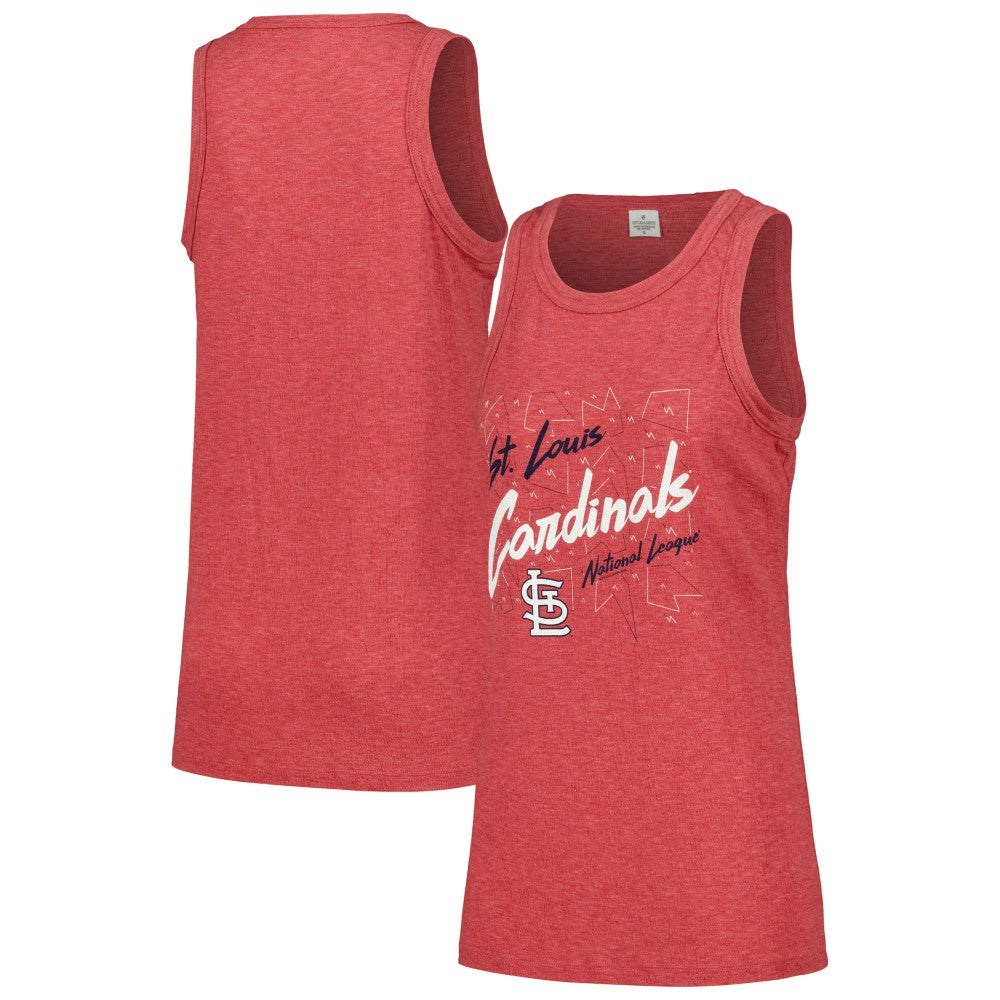 St. Louis Cardinals Soft as a Grape Women's Gauze High Neck Tank Top Sale