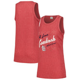 St. Louis Cardinals Soft as a Grape Women's Gauze High Neck Tank Top Sale