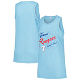 Texas Rangers Soft as a Grape Women's Gauze High Neck Tank Top Outlet