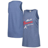 Atlanta Braves Soft as a Grape Women's Gauze High Neck Tank Top Outlet