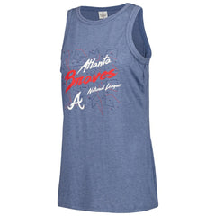 Atlanta Braves Soft as a Grape Women's Gauze High Neck Tank Top Outlet