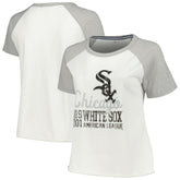 Chicago White Sox Soft as a Grape Women's Plus Size Baseball Raglan T-Shirt for sale