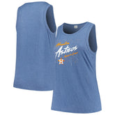 Houston Astros Soft as a Grape Women's Plus Size Curvy High Neck Tri-Blend Tank Top Discount