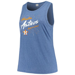 Houston Astros Soft as a Grape Women's Plus Size Curvy High Neck Tri-Blend Tank Top Discount