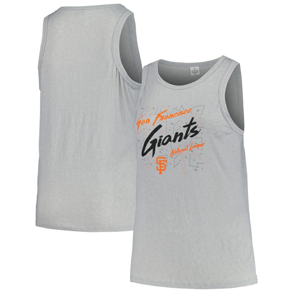 San Francisco Giants Soft as a Grape Women's Plus Size Curvy High Neck Tri-Blend Tank Top Outlet