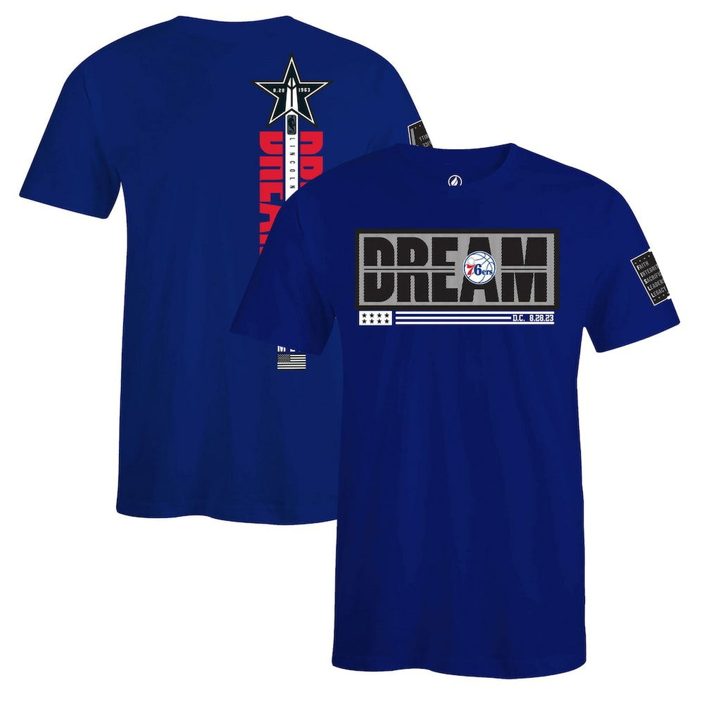 Philadelphia 76ers FISLL x Black History Collection Unisex T-Shirt - Blue