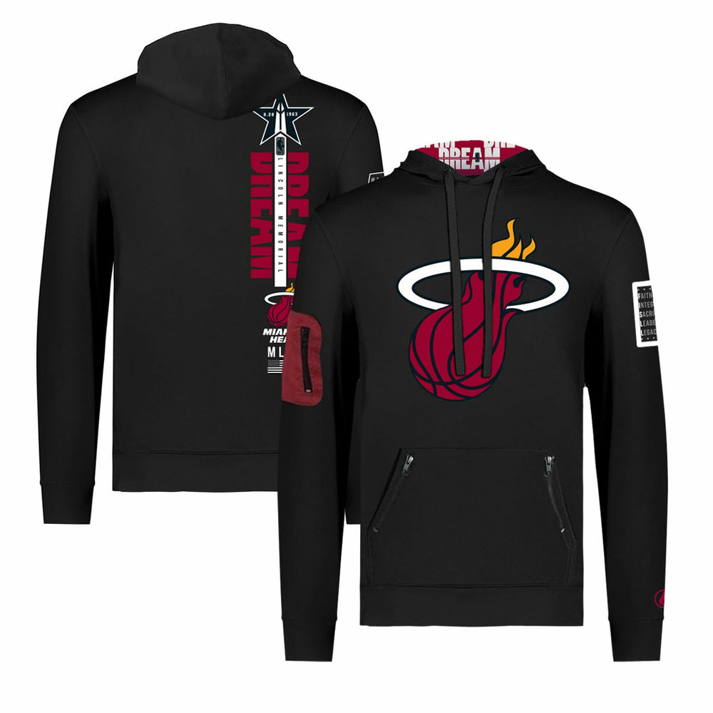 Miami Heat FISLL x Black History Collection Unisex Pullover Hoodie - Black