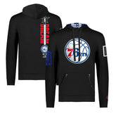Philadelphia 76ers FISLL x Black History Collection Unisex Pullover Hoodie - Black