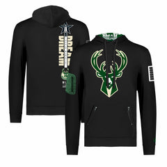 Milwaukee Bucks FISLL x Black History Collection Unisex Pullover Hoodie - Black