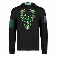 Milwaukee Bucks FISLL x Black History Collection Unisex Pullover Hoodie - Black