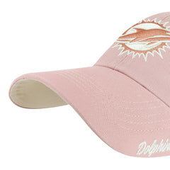 Miami Dolphins '47 Women's Ballpark Cheer Dusty Rose Clean Up Adjustable Hat - Pink - 47 brand