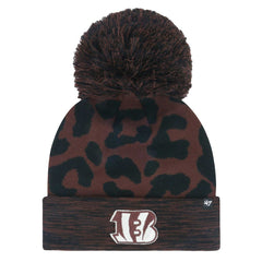 Cincinnati Bengals '47 Women's Cacao Cuffed Knit Hat with Pom - Brown - 47 brand